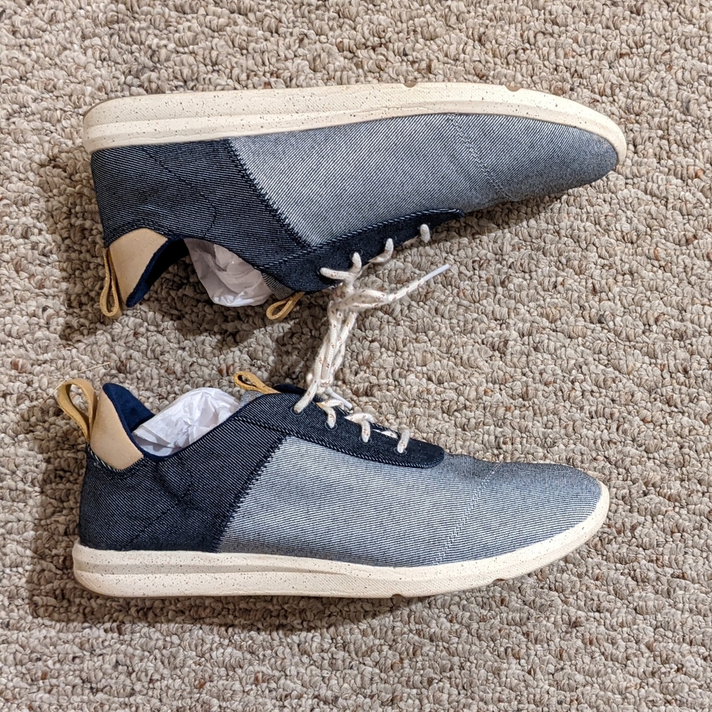TOMS Cabrillo Sneakers in Blue Denim, Women's 11 - Picture 7 of 10